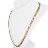 14k Yellow Gold 23g Solid Flat 5.5mm Curb Link Chain Necklace 24"