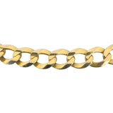 14k Yellow Gold 23g Solid Flat 5.5mm Curb Link Chain Necklace 24"