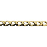 14k Yellow Gold 23g Solid Flat 5.5mm Curb Link Chain Necklace 24"