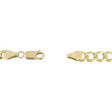 14k Yellow Gold 23g Solid Flat 5.5mm Curb Link Chain Necklace 24"