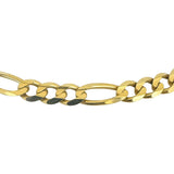 10k Yellow Gold 37.5g Solid 7mm Figaro Link Chain Necklace 24"