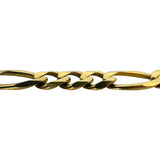 10k Yellow Gold 37.5g Solid 7mm Figaro Link Chain Necklace 24"