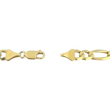 10k Yellow Gold 37.5g Solid 7mm Figaro Link Chain Necklace 24"