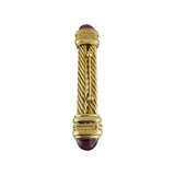 David Yurman 18k Yellow Gold Diamond and Cabochon Amethyst Brooch Tie Pin
