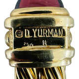David Yurman 18k Yellow Gold Diamond and Cabochon Amethyst Brooch Tie Pin