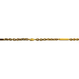24k Pure Yellow Gold 17g Solid Heart Bar and Cable Link Chain Necklace 20"