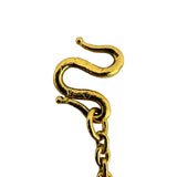 24k Pure Yellow Gold 17g Solid Heart Bar and Cable Link Chain Necklace 20"