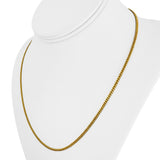 24k Pure Yellow Gold 12.5g Solid Thin 2.2mm Curb Link Chain Necklace 19"
