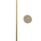 24k Pure Yellow Gold 12.5g Solid Thin 2.2mm Curb Link Chain Necklace 19"