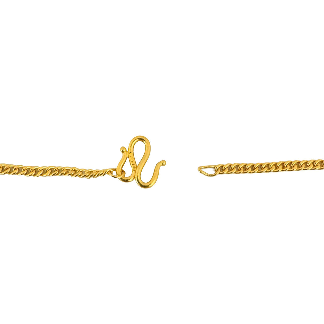 24k Pure Yellow Gold 12.5g Solid Thin 2.2mm Curb Link Chain Necklace 19"