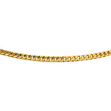 22k Yellow Gold 12.5g Solid Thin 2.5mm Curb Link Chain Necklace 18.5"