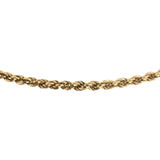 18k Yellow Gold 9g Hollow Vintage 3.5mm Rope Chain Necklace Italy 25"