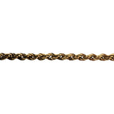 18k Yellow Gold 9g Hollow Vintage 3.5mm Rope Chain Necklace Italy 25"