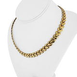 18k Yellow Gold 21.3g Vintage Ladies 9mm Fancy Link Necklace Italy 18"