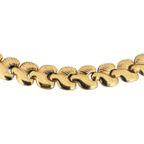 18k Yellow Gold 21.3g Vintage Ladies 9mm Fancy Link Necklace Italy 18"
