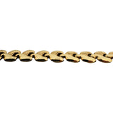 18k Yellow Gold 21.3g Vintage Ladies 9mm Fancy Link Necklace Italy 18"