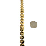 18k Yellow Gold 21.3g Vintage Ladies 9mm Fancy Link Necklace Italy 18"