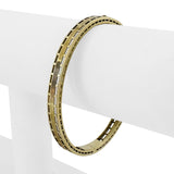 14k Yellow Gold 12g Solid Vintage 6mm Fancy Bangle Bracelet 7"