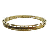 14k Yellow Gold 12g Solid Vintage 6mm Fancy Bangle Bracelet 7"
