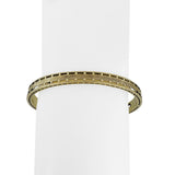 14k Yellow Gold 12g Solid Vintage 6mm Fancy Bangle Bracelet 7"