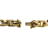 14k Yellow Gold 22g Vintage Polished 10mm Fancy Link Bracelet Italy 7"