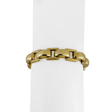 14k Yellow Gold 22g Vintage Polished 10mm Fancy Link Bracelet Italy 7"