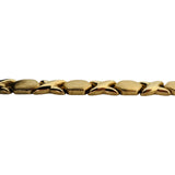 14k Yellow Gold 11.5g Ladies 7mm XO Hugs and Kisses Link Bracelet 7.5"