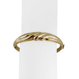 14k Yellow Gold 10.3g Graduated Polished Bangle Bracelet Israel 7"