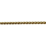 14k Yellow Gold 37g Semi Solid Polished 7.5mm Cuban Link Chain Necklace 24"
