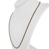 19k Portuguese Yellow Gold 17g Solid 2.8mm Cuban Curb Link Chain Necklace 23.5"