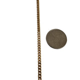 19k Portuguese Yellow Gold 17g Solid 2.8mm Cuban Curb Link Chain Necklace 23.5"