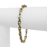 14k Yellow Gold 5.8g Milor Ladies Oval Cable Link Bracelet Italy 7.25"