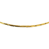 24k Pure Yellow Gold 5.5g Thin Diamond Cut 1.5mm Bar Link Chain Necklace 16"