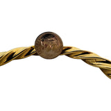 18k Yellow Gold 11g Vintage Milor 7.5mm Spiral Twisted Bangle Bracelet Italy 7"