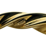 18k Yellow Gold 11g Vintage Milor 7.5mm Spiral Twisted Bangle Bracelet Italy 7"