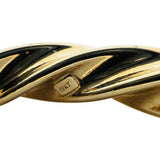 18k Yellow Gold 11g Vintage Milor 7.5mm Spiral Twisted Bangle Bracelet Italy 7"