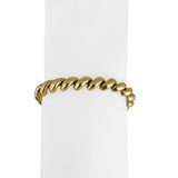 14k Yellow Gold 17g Polished Vintage 7.5mm San Marco Link Bracelet Italy 8"