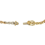 18k Yellow White and Rose Gold 9.2g Thin Panther Link Bracelet 7"