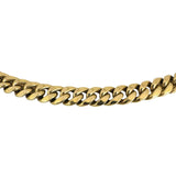 14k Yellow Gold 36.5g Semi Solid 7.5mm Cuban Curb Link Chain Necklace 22"