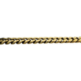 14k Yellow Gold 36.5g Semi Solid 7.5mm Cuban Curb Link Chain Necklace 22"