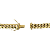 14k Yellow Gold 36.5g Semi Solid 7.5mm Cuban Curb Link Chain Necklace 22"