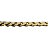 14k Yellow Gold 26.8g Semi Solid Cuban Link CZ Clasp Chain Necklace Italy 17.5"