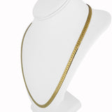 14k Yellow Gold 31g Solid Heavy Thick 5mm Herringbone Link Necklace Italy 24"