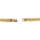 14k Yellow Gold 31g Solid Heavy Thick 5mm Herringbone Link Necklace Italy 24"