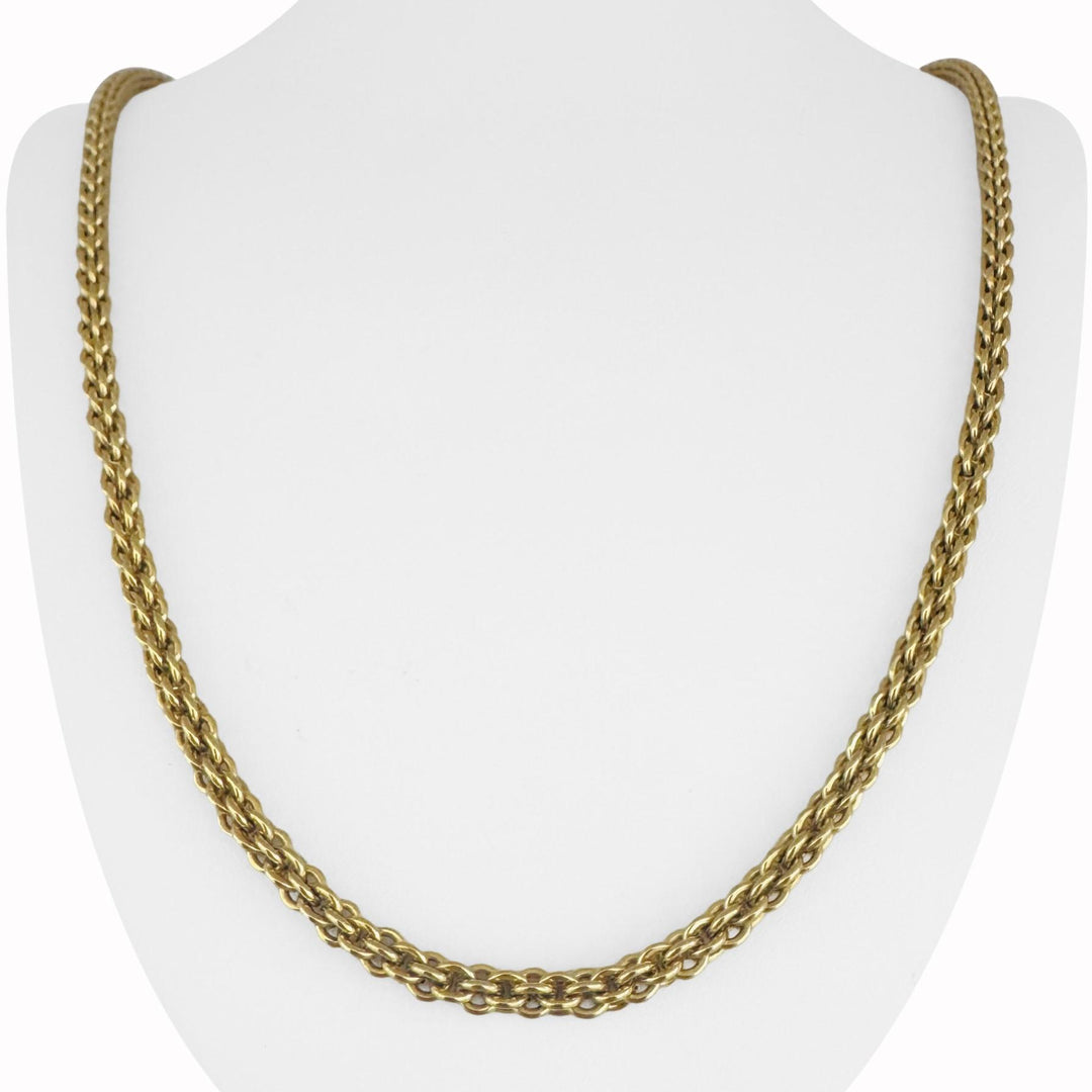 14k Yellow Gold 24.5g Long 5mm Fancy Circle Link Chain Necklace 31"