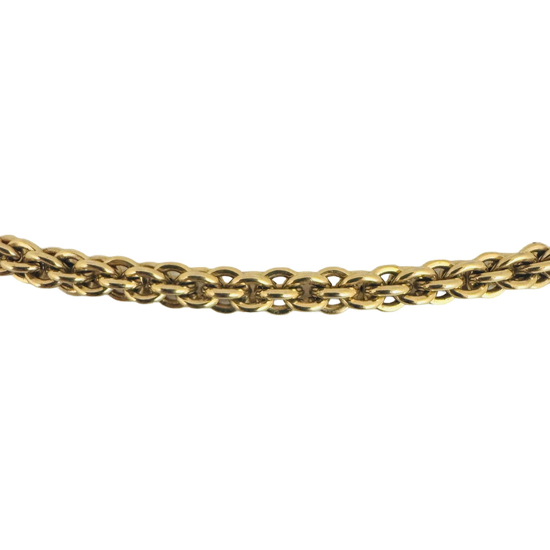 14k Yellow Gold 24.5g Long 5mm Fancy Circle Link Chain Necklace 31"
