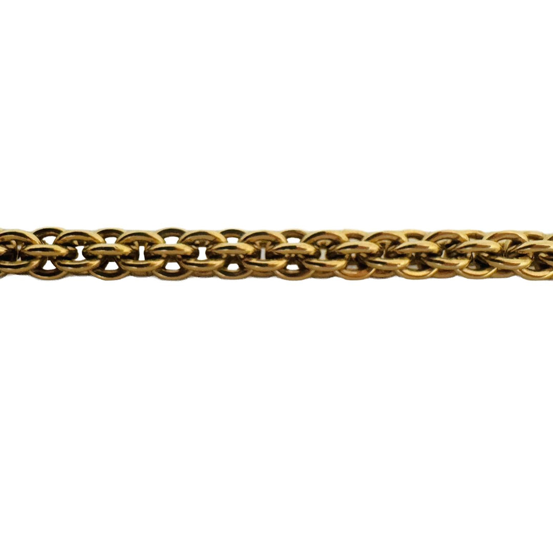14k Yellow Gold 24.5g Long 5mm Fancy Circle Link Chain Necklace 31"