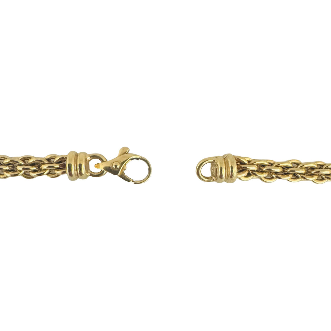 14k Yellow Gold 24.5g Long 5mm Fancy Circle Link Chain Necklace 31"
