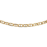 14k Yellow Gold 10.7g Solid Men's 3mm Mariner Link Chain Necklace Italy 23"