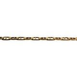 14k Yellow Gold 10.7g Solid Men's 3mm Mariner Link Chain Necklace Italy 23"